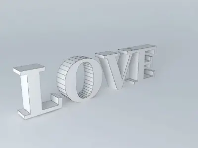 escultura LOVE LOVE sculpture Free 3D model