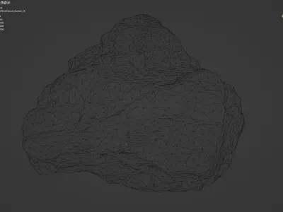 MicroFractured Quartz 2 - 8K Textures  Low-poly 3D model