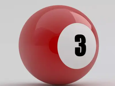 Pool Snooker Ball 3 3D model