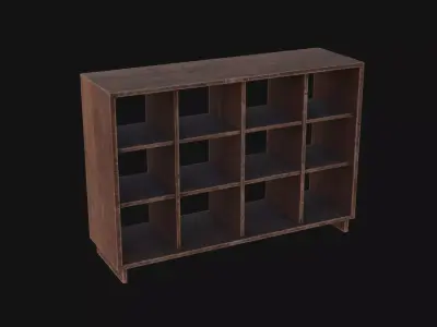 Japanese Shoe box Low-poly 3D model
