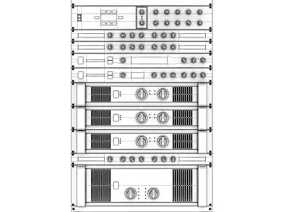 Audio Rack 1 3D model