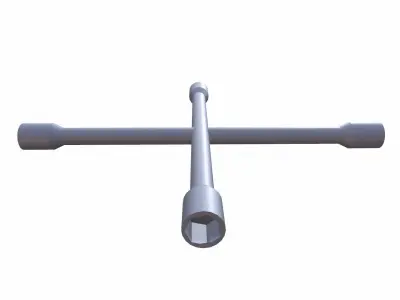 Cross Spanner Low-poly 3D model