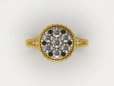 luxury diamond ring fr0016 3D print model