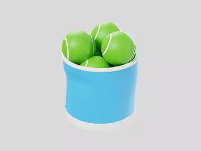 Tennis Ball Bucket 3D model