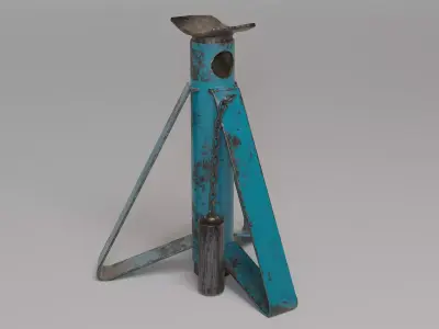 Used car easel Low-poly 3D model