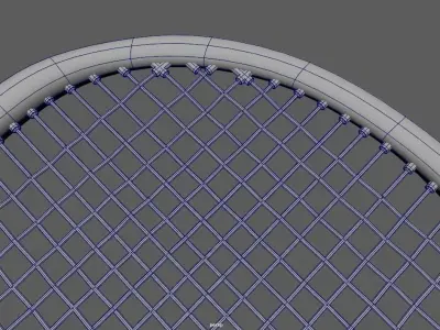 Tennis Racket Low-poly 3D model