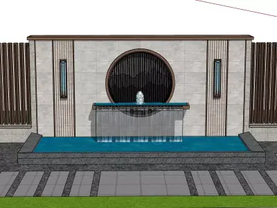 landscape wall-Chinese style-3 3D model