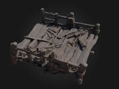 The Weathered Dock  A Quiet Echo of Coastal Life 3D model