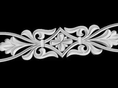 Central decor ornament for furniture 3D model 436