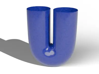 Tube vase collection Low-poly 3D model