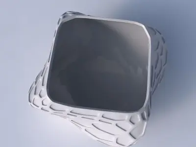 Bowl helix with organic dents 3D print model