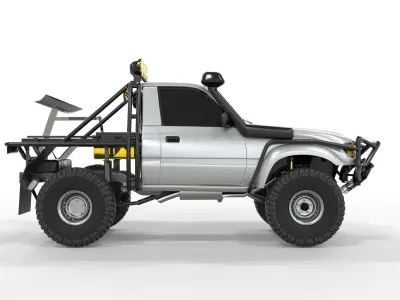 Toyota Land Cruiser S80 1992 Flatbet 3D model