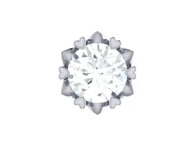 EPY-007 oval diamond ring Free 3D print model