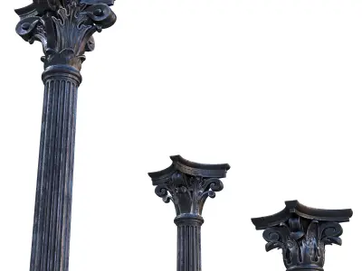 Cast iron columns 3 3D model