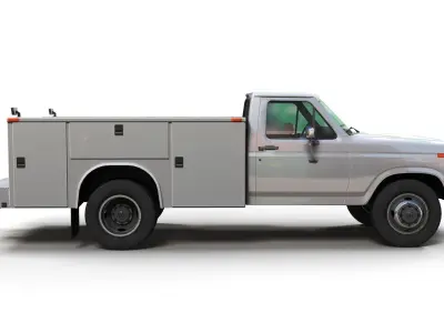 Service Truck Low-poly 3D model