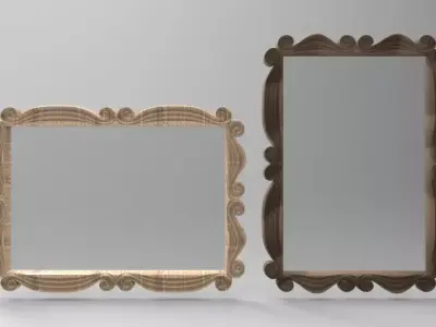 SWIRL - PICTURE or MIRROR FRAME 3D print model