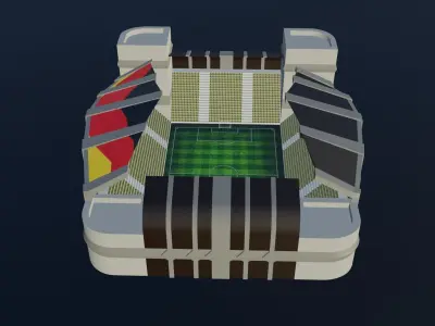 Football Stadium - German Low-poly 3D model