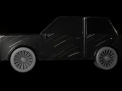 black 007 car 3D model