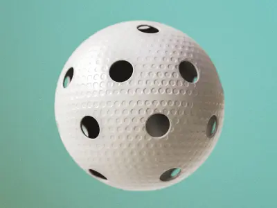 Accurate floorball ball 3D model