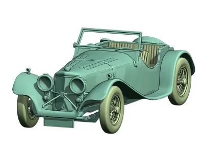 Jaguar SS100 print 3D print model