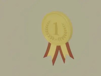 Gold Medal 3D model buy