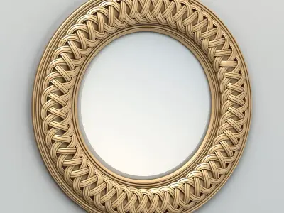 Round mirror frame 003 3D model