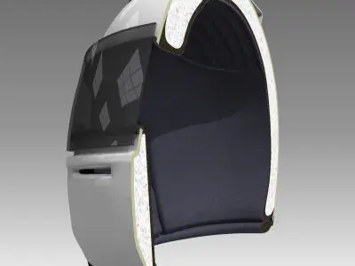 Car Helmet Cutaway 3D model
