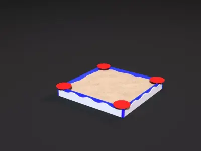 Sandbox with waves 3D model