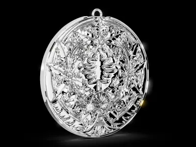 Christmas Wreath Ornamnet and Pendant 3D print model