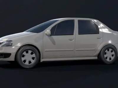 Logan lowpoly opel corsa Low-poly 3D model