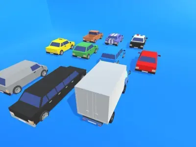 Low Poly Vehicles - Cars Pack Low-poly 3D model