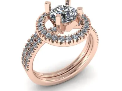 stackable wedding engagement ring 3D print model Free 3D print model