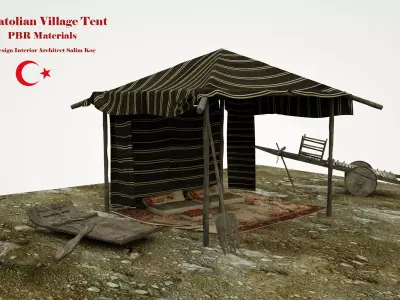 Anatolian village tent 3D model