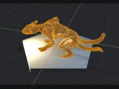 Low poly rigged creature E-Thed Low-poly 3D model