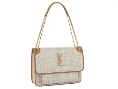 YSL Saint Laurent Niki Bag Biege Fabric Low-poly 3D model