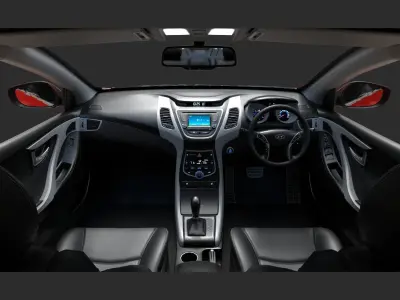 Hyundai Elantra 2016 Low-poly 3D model