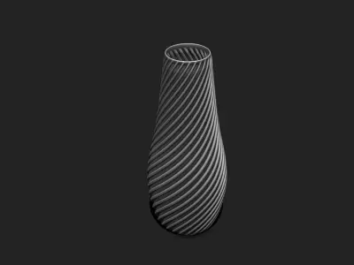 Spiral Vase 03 - Modern Home Decor - Flower Pot DIY - Table Vase 3D print model