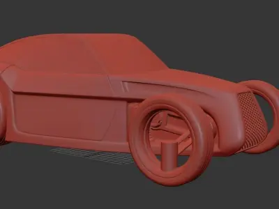 sci fi futuristic car  vray 3D model