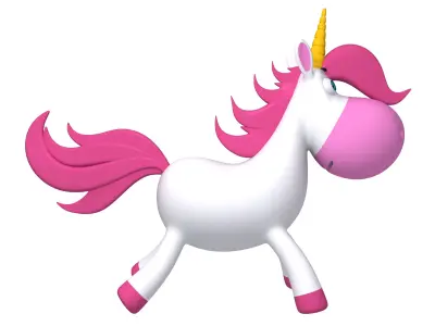 Unicorn Cartoon 3D model