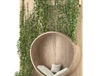 Boho Wall Plant Furniture 02 3D model
