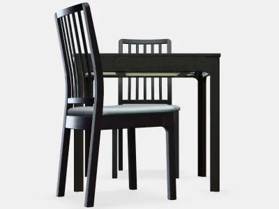 EKEDALEN - EKEDALEN Table and 2 chairs 1 3D model