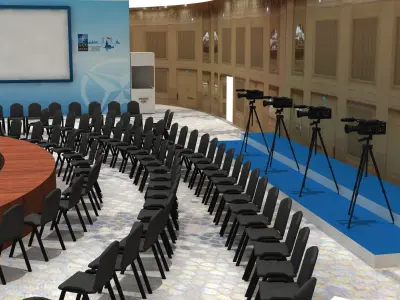 Nato Summit Stage Decor 82 3D model