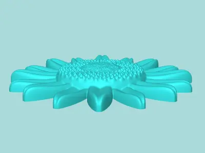Sunflower 07 - Silicone Mold Maker - Template 3D print model
