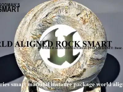Rock World Aligned Materials 3D model