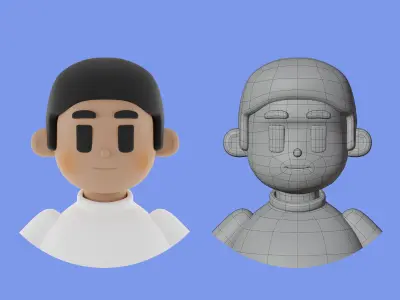 3d character Man Surfskate 3D model