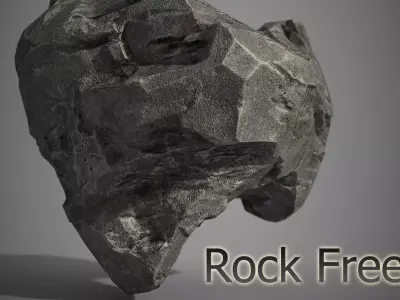Rock Free PBR Game Ready Free low-poly 3D model