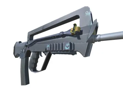 52-FAMAS G2-gun model 3d game ready model Low-poly 3D model Low-poly 3D model