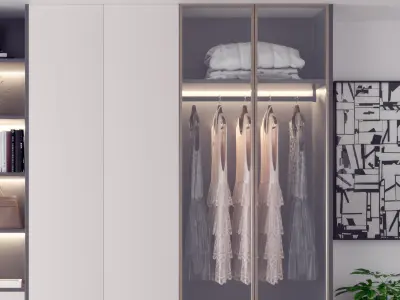 Cabinets monomer decoration Modern wardrobe 3D model