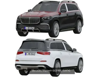  Mercedes GLS and Mercedes GLS Maybach -2 paintjobs 3D Model Pack