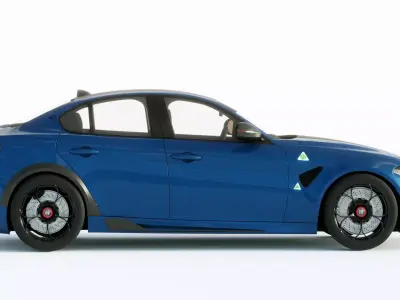 Alfa Romeo Giulia GTAm 2021 3D model